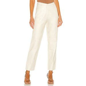Tach Clothing Dilma Leather Pant Ivory Cream Straight